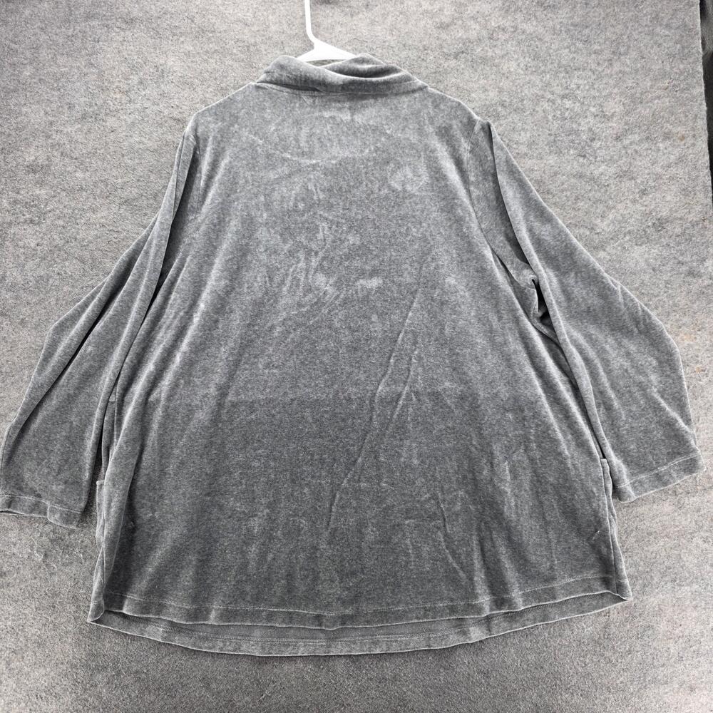 Pure Jill Top Womens 3X Plus Grey Cowl Neck Tunic Long Sleeve Pockets Soft - Picture 6 of 6